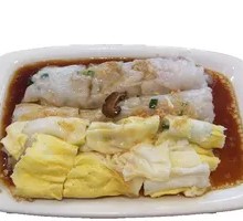 Egg and minced pork rice noodle roll