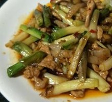 Wild Leek and Pork Shreds