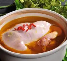 Stuffed Chicken with Pig's Trotter