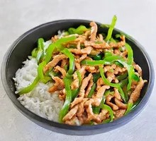Green Pepper Shredded Pork Rice