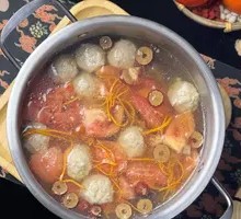 Tomato and Hand-Pressed Meatball Soup