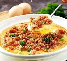 Sautéed Meat and Egg Custard