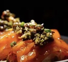 Century Egg Salmon Sushi