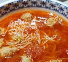Tomato Meatball Rice Noodles