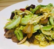 Fried Pork Crumbs with Bok Choy