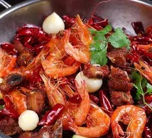 Spicy Stir-Fried Spare Ribs and Shrimp