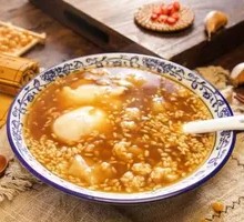 Red Sugar Fermented Rice Egg Soup