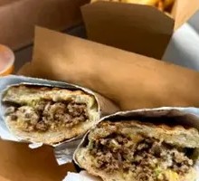 Sicilian Cheese and Ground Beef Sandwich