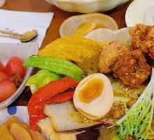 Fried Chicken Curry Soup