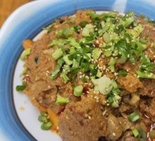 Steamed Pork Intestines with Rice Flour