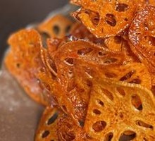 Paper-thin lotus root slices