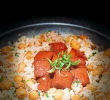 Stewed Pork Belly with Glutinous Rice and Potatoes