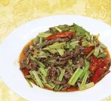 Celery and Beef Strips