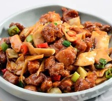 Fragrant Mushroom Pan-Fried Chicken