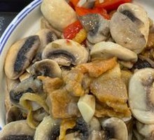 Mushroom Stir-Fried with Pork Slices