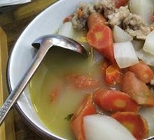Radish Stewed with Fried Pork Slices