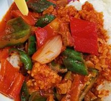 Green Pepper Beef Rice Bowl