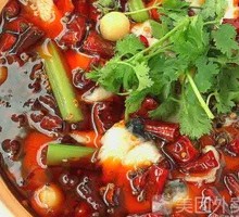 Fresh Fish Slices in Hot Pot