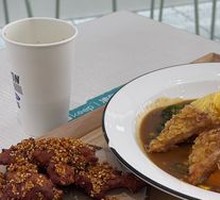 Herb Fried Shrimp Curry Omelette Rice