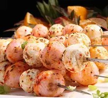 Charcoal-Grilled Fresh Shrimp