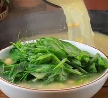 Fava Bean Soup with Pea Shoots
