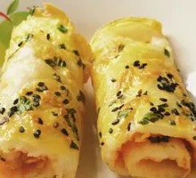 Homemade Meat Floss Egg Pancake