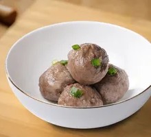 Raw Boiled Beef Meatballs