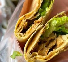 Pancake with Pork Loin, Ham, Hot Dog, and Meat Floss