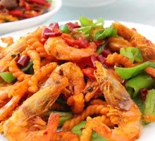 Spicy Shrimp with Squid Tentacles