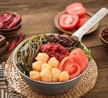 Tomato Shrimp Dumpling Noodles