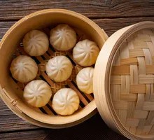 Half Steamed Pork Dumplings, Half with Soy Sauce Pork