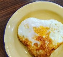 Heart-shaped Fried Egg