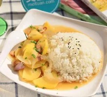 Potato and Pork Fried Rice