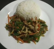 Green Pepper Shredded Pork Rice