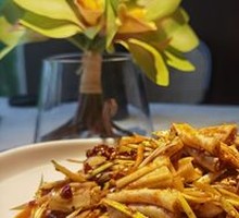 Red Scallion and Tofu Skin Salad