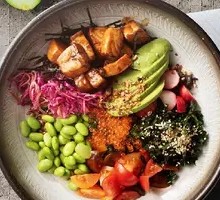 Rainbow Energy Salmon Avocado Bowl
