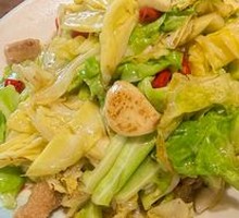Fried Pork Crumbs with Bok Choy