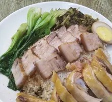 Braised Pork and Boiled Chicken Rice