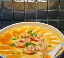 Fried Shrimp and Egg Custard