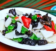 Chinese Yam and Wood Ear Mushroom