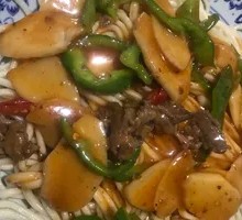 Mushroom and Meat Noodles