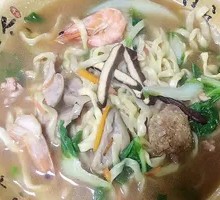 Loofah and Bamboo Shoot Noodles