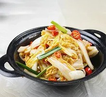 Spicy Pork and Baby Bok Choy in Dry Pot