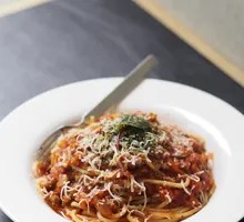 Homemade Tomato Meat Sauce Pasta