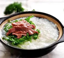 Vegetable and Beef Congee