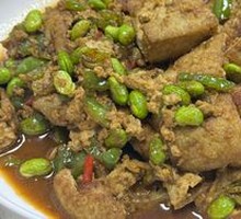 Fried Tofu with Edamame