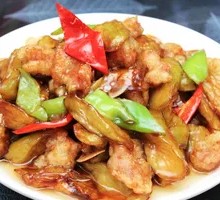 Braised Pork with Eggplant Rice Bowl