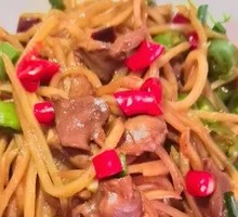 Potato Shreds with Chicken Offal