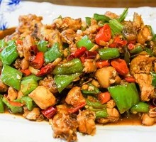 Spicy Chicken Cubes with Rice