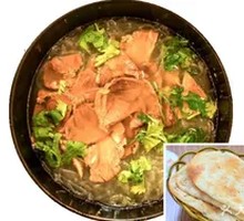 Beef Noodle Soup with Flatbread